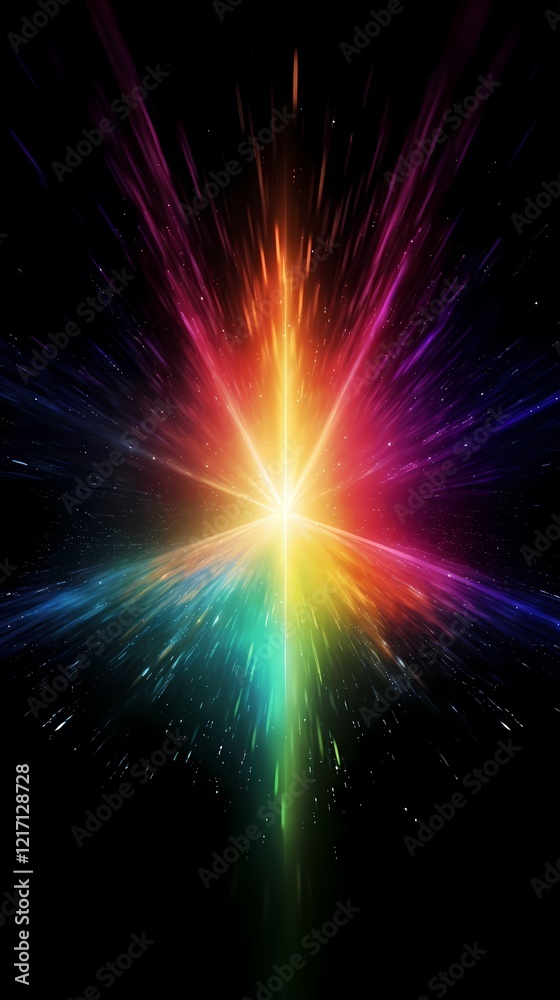 Fototapeta premium digital technology rainbow color abstract aurora poster background