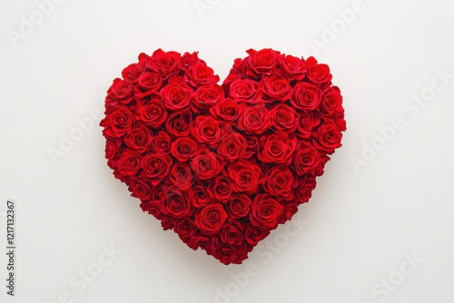Heart shaped arrangement of exquisite red roses perfect for expressing love on Valentines Day