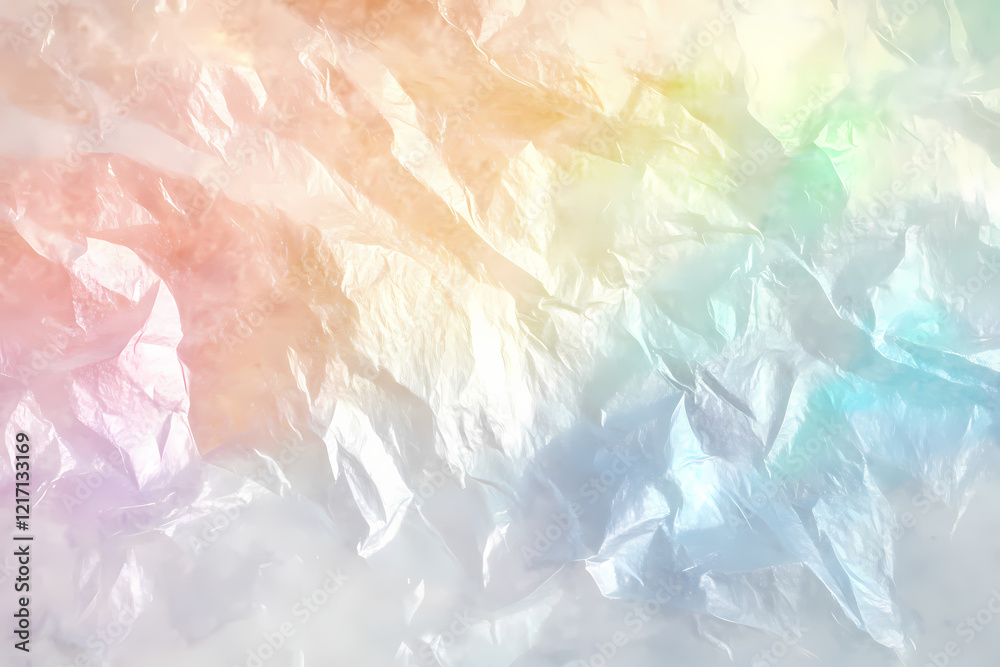 Obraz premium Holographic rainbow pastel-colored background with a grainy texture