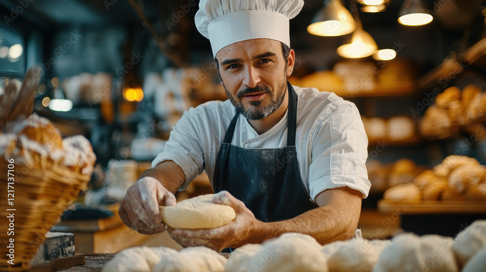 Baker in a Traditional Bakery Baker in a Traditional Bakery