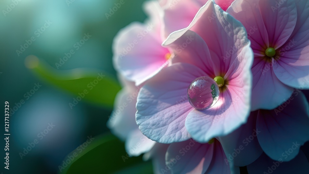 Fototapeta premium Close-up of pink and purple hydrangea flowers 