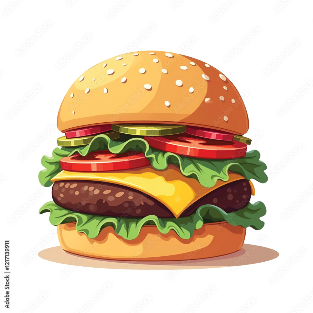 hamburger on a white background hamburger on a white background