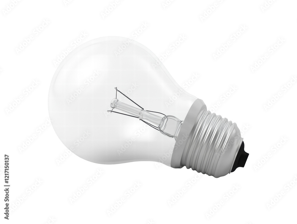 Isolated Clear Light Bulb on White Background Isolated Clear Light Bulb on White Background