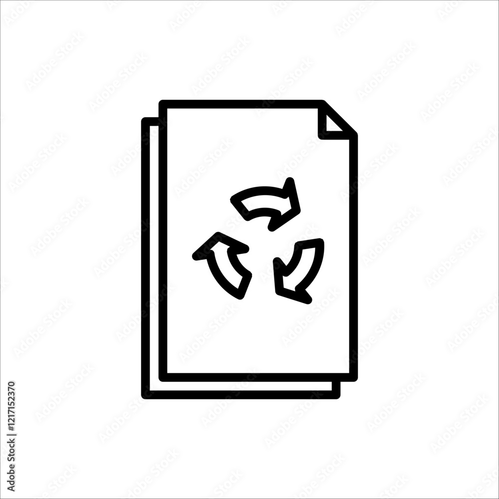 Recycled Paper icon. Vector illustration for web design. Isolated on white background. Recycled Paper icon. Vector illustration for web design. Isolated on white background.