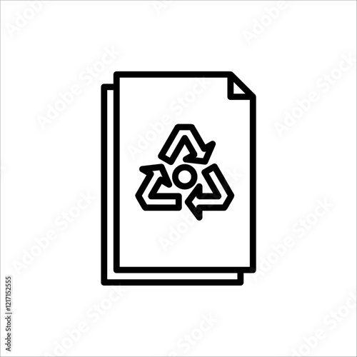 Recycled Paper icon. Vector illustration for web design. Isolated on white background.