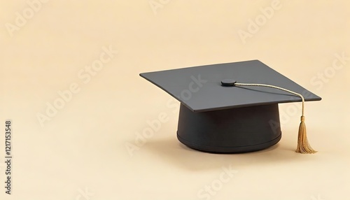 Black Graduation Cap Ready For Commencement Day photo