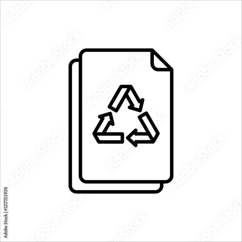 Recycled Paper icon. Vector illustration for web design. Waste paper recycling icon. Separate recycling for paper.