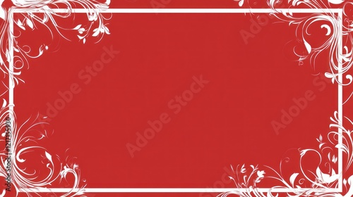 Red floral frame background, perfect for design