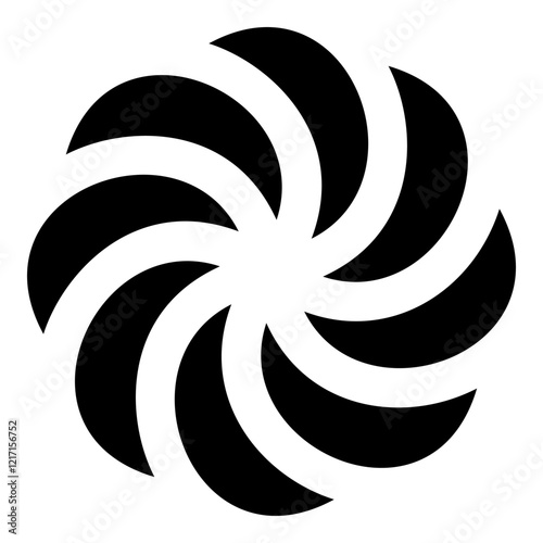 Armenian Arevakhach Neo paganism symbol sunny cross solar mythology Hetanism Armenian neo powder heathenism Eternity sign pumpkin icon black color vector illustration image flat style