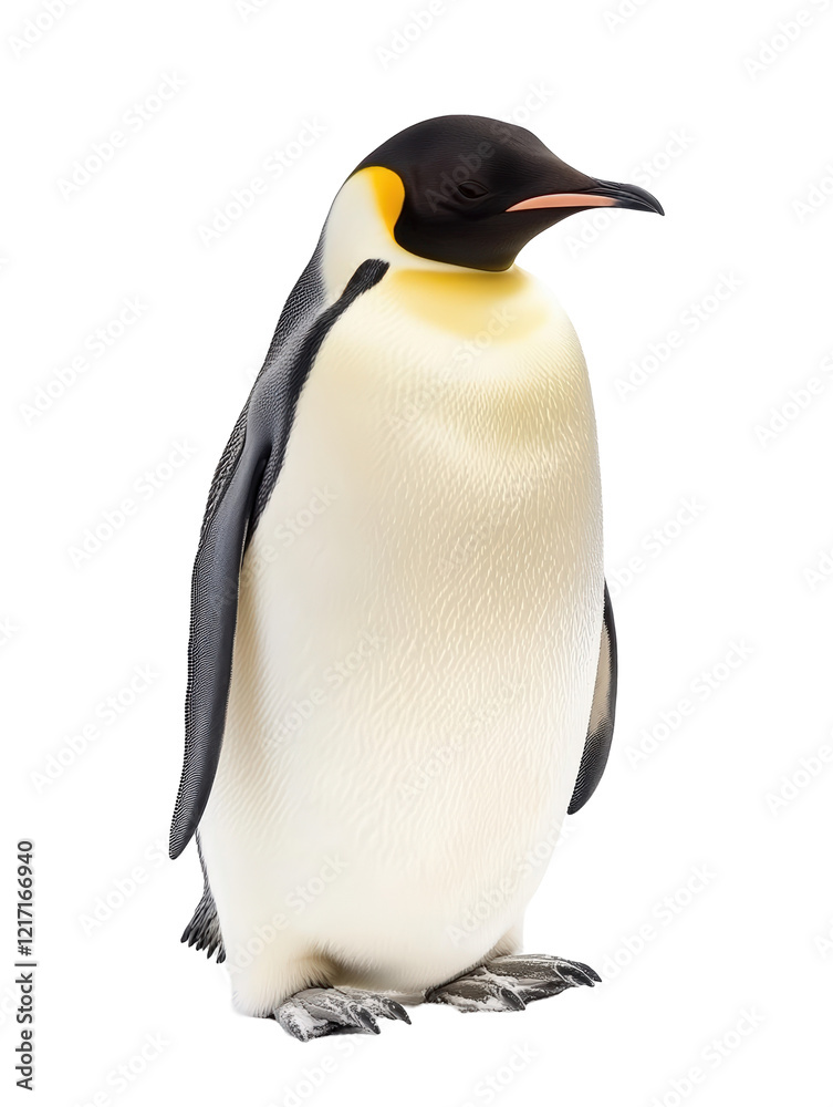 Fototapeta premium Isolated Emperor Penguin Standing Tall