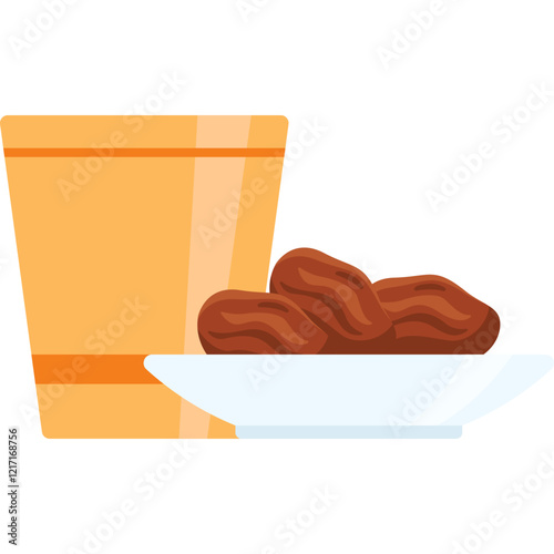 stack of dates in plate