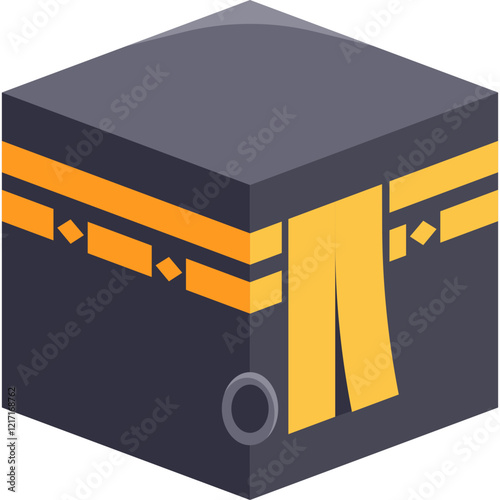 ka'ba on mecca element illustration