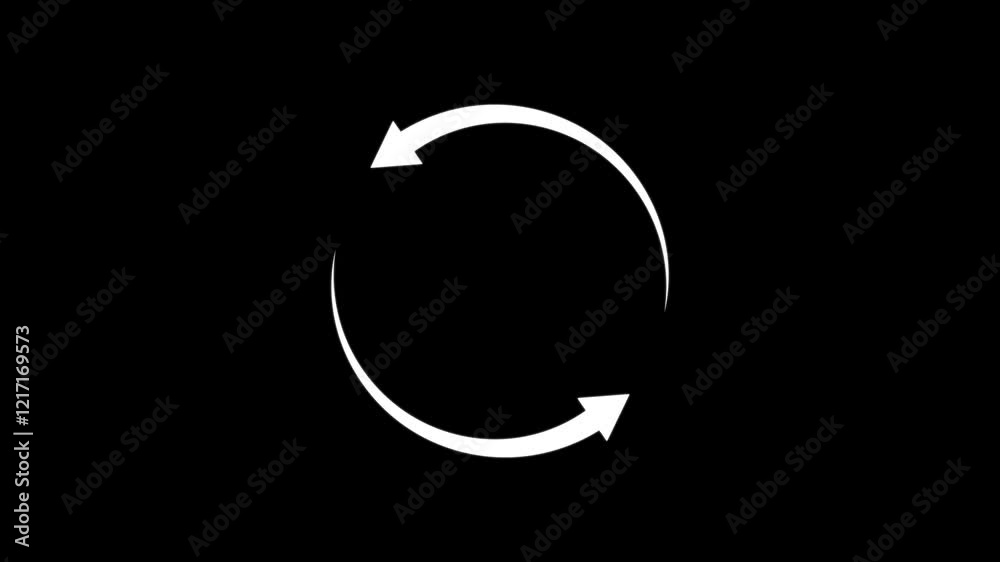 circle arrow icon refresh and reload animated. Circle arrow refresh icon rotation animation 