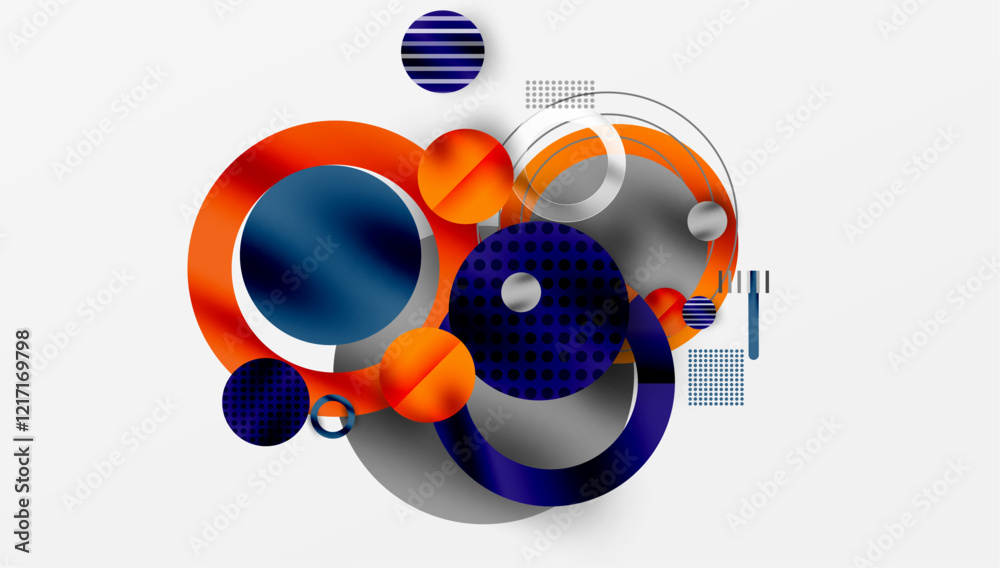 Fototapeta premium Abstract background - layered geometric shapes with smooth gradients and transparency