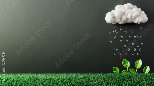 Natural transpiration in the water cycle, where plants release water vapor into the atmosphere, contributing to cloud formation and maintaining ecological balance, supporting life on Earth