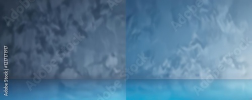 gradient background of soft blue tone on the left and darker blue on the right, serene, rich, calm photo