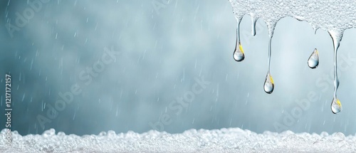 Precipitation closing the water cycle loop, rivers swelling as rain cascades down from stormy clouds, renewing the landscape with each drop