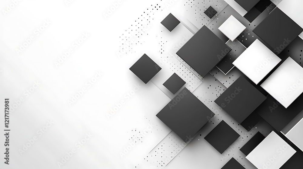 Abstract Black And White Square Design Abstract Black And White Square Design