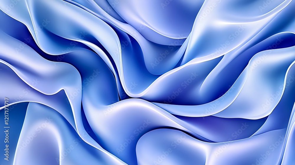 Obraz premium Soft Pastel Blue Waves and Ripples in a Calm Soothing Design