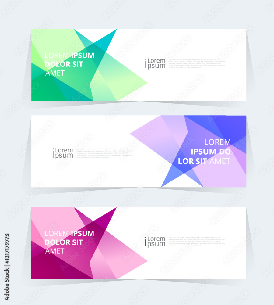Geometric banner design with Vector presentation template. Geometric banner design with Vector presentation template.
