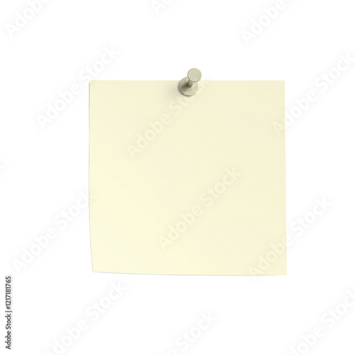 Wallpaper Mural Soft cream sticky note on white background exuding warmth and simplicity Torontodigital.ca