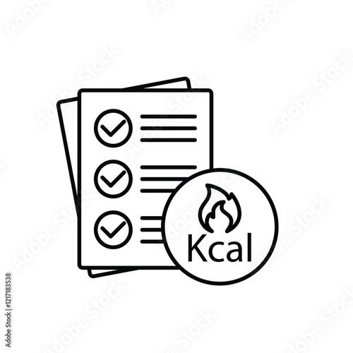 calorie icon vector diet sign kcal icon