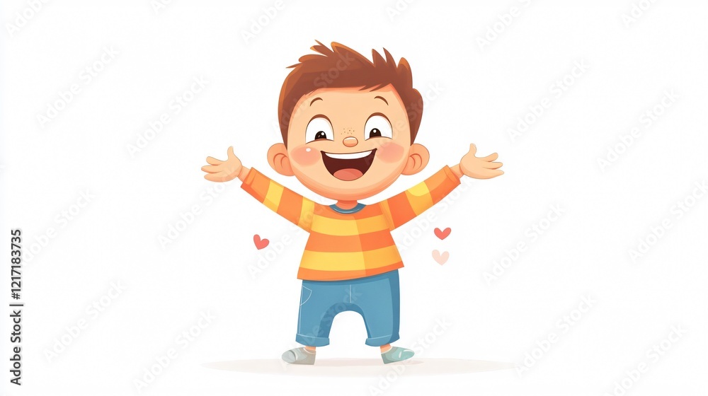 Cheerful British Child Playing on White Background with Construction Toys Cheerful British Child Playing on White Background with Construction Toys