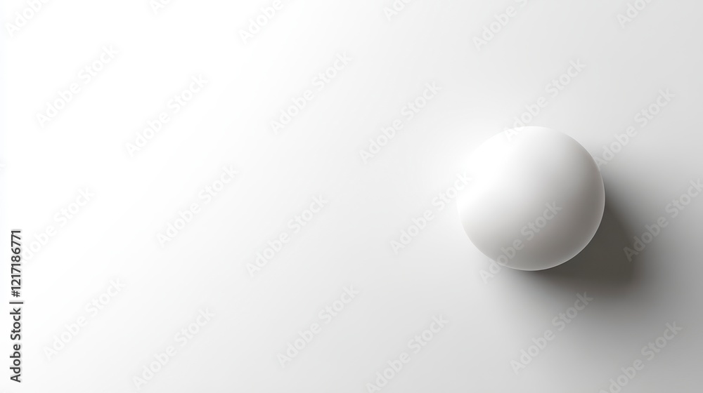 Single White Egg on a Pure White Background Single White Egg on a Pure White Background