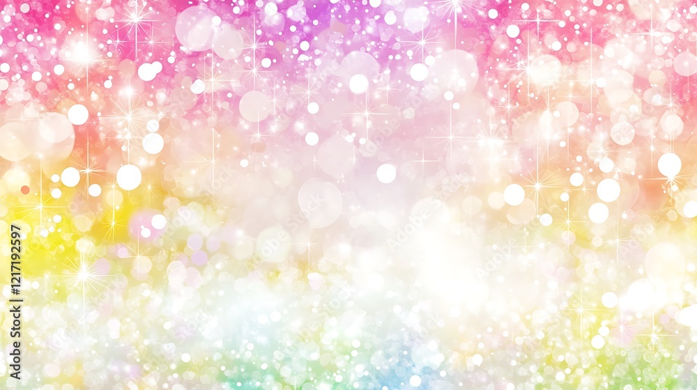 Pastel rainbow bokeh background with sparkles. Pastel rainbow bokeh background with sparkles.
