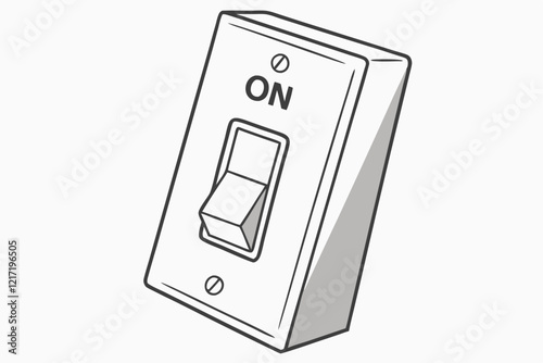 switch on white background