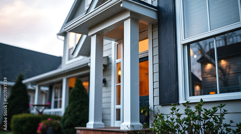 Elegant Home Exterior: Captivating Architectural Design and Landscaping Elegant Home Exterior: Captivating Architectural Design and Landscaping