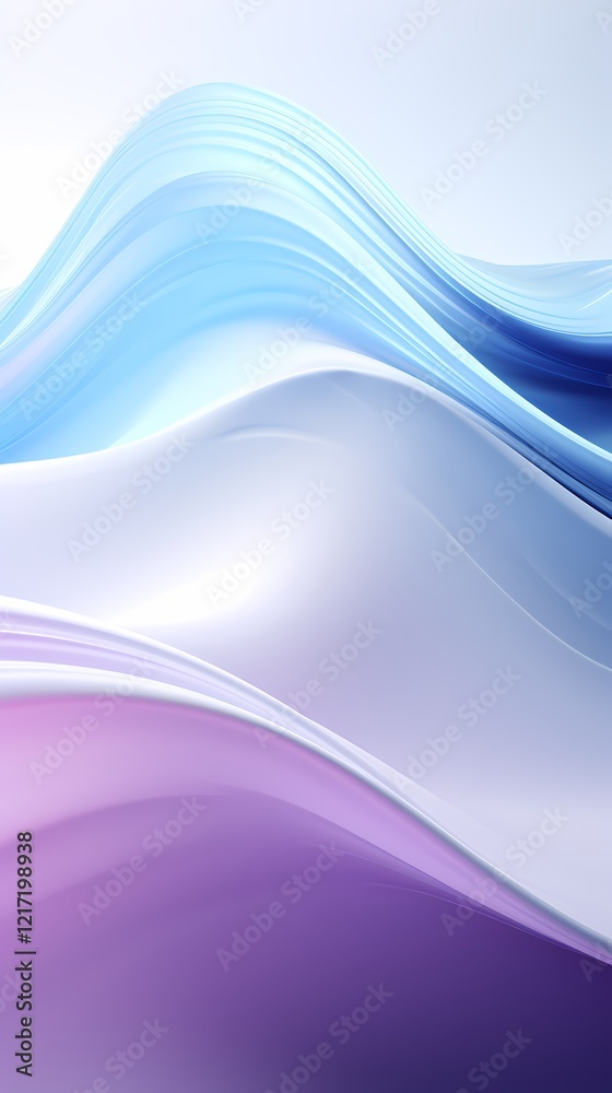 Obraz premium digital technology purple silver flowing lines poster background