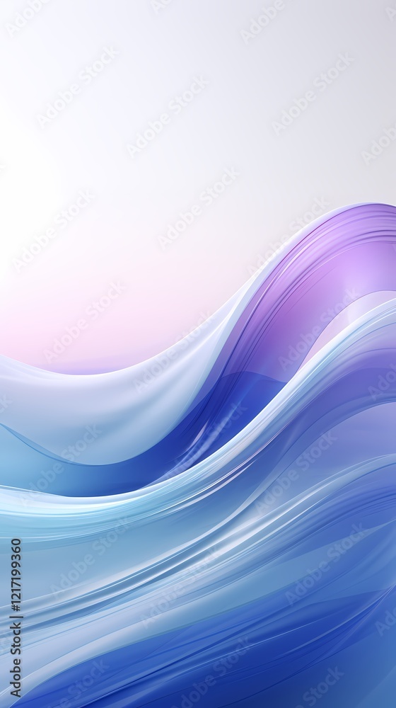 Obraz premium digital technology purple silver flowing lines poster background