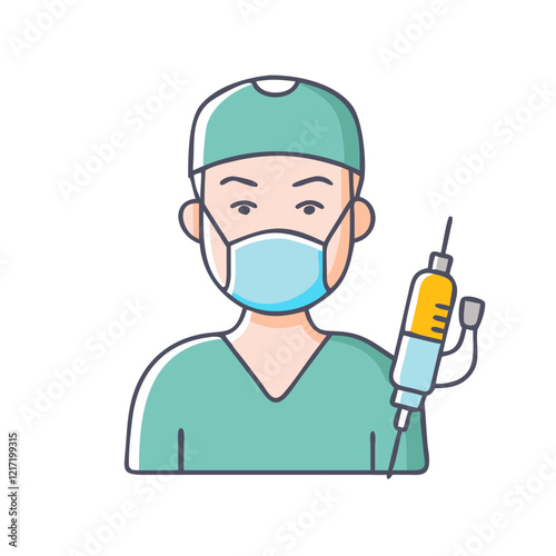 anesthesiologist icon, anesthesiologist vector illustration-simple illustration of anesthesiologist, perfect for anesthesiologist logos and icons