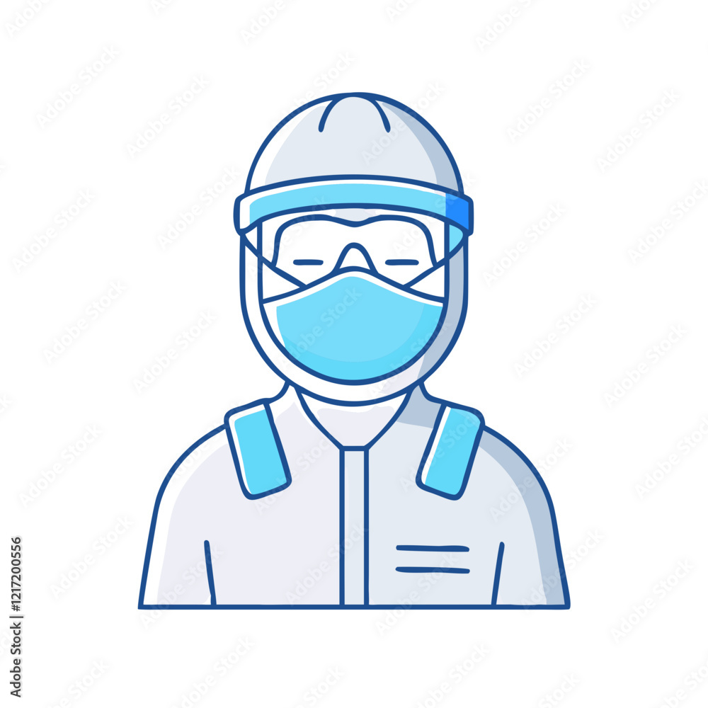healthcare worker with ppe icon, healthcare worker with ppe vector illustration-simple illustration of healthcare worker with ppe, perfect for healthcare worker with ppe logos and icons