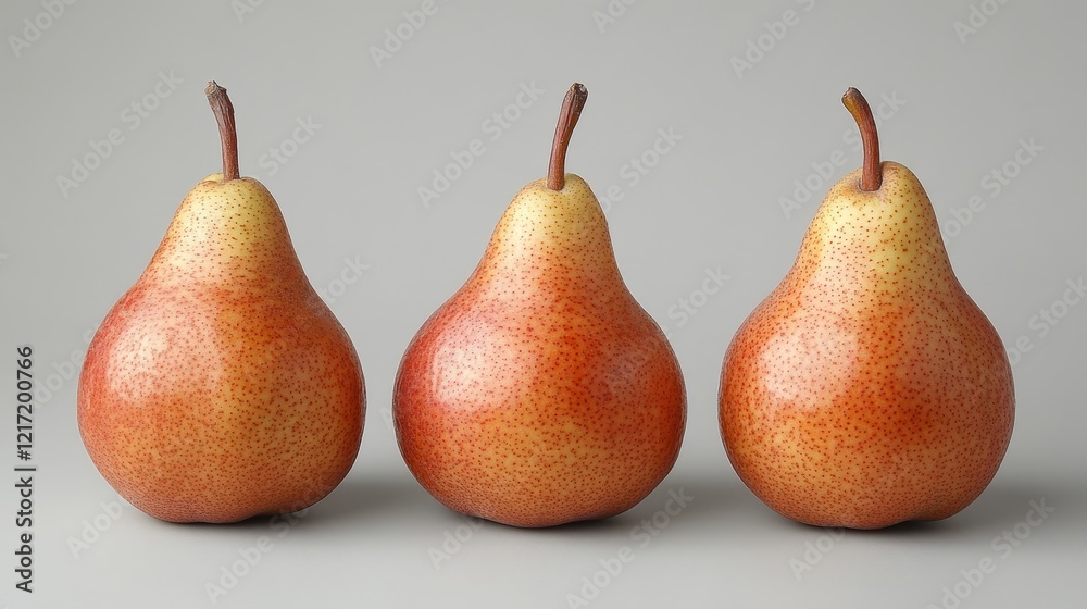 pears in a row on light background pears in a row on light background