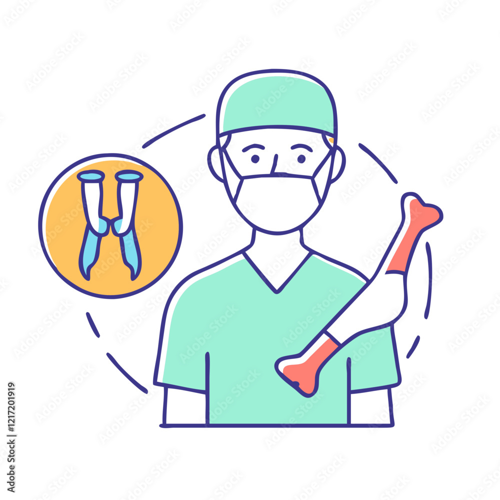orthopedic surgeon icon, orthopedic surgeon vector illustration-simple illustration of orthopedic surgeon, perfect for orthopedic surgeon logos and icons