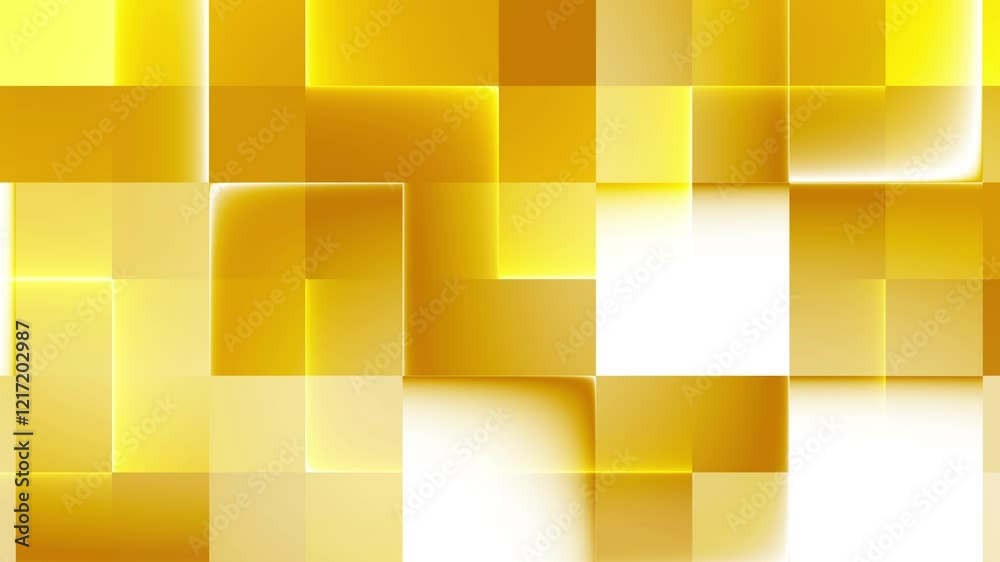 Yellow and white shiny square box pattern mosaic tile background, simple and elegant loop mosaic background Yellow and white shiny square box pattern mosaic tile background, simple and elegant loop mosaic background