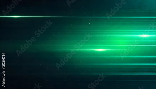 Wallpaper Mural Abstract green light streaks with subtle flares in dark space background design Torontodigital.ca