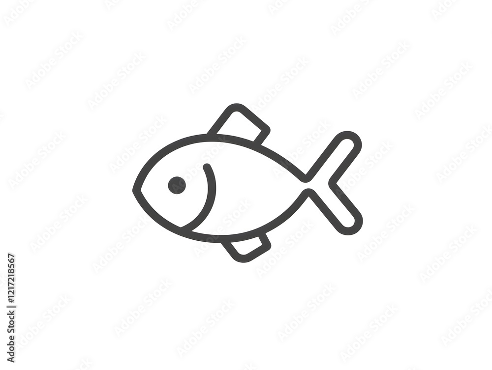 Minimalistic Fish Aqua marine icon logo symbol Minimalistic Fish Aqua marine icon logo symbol