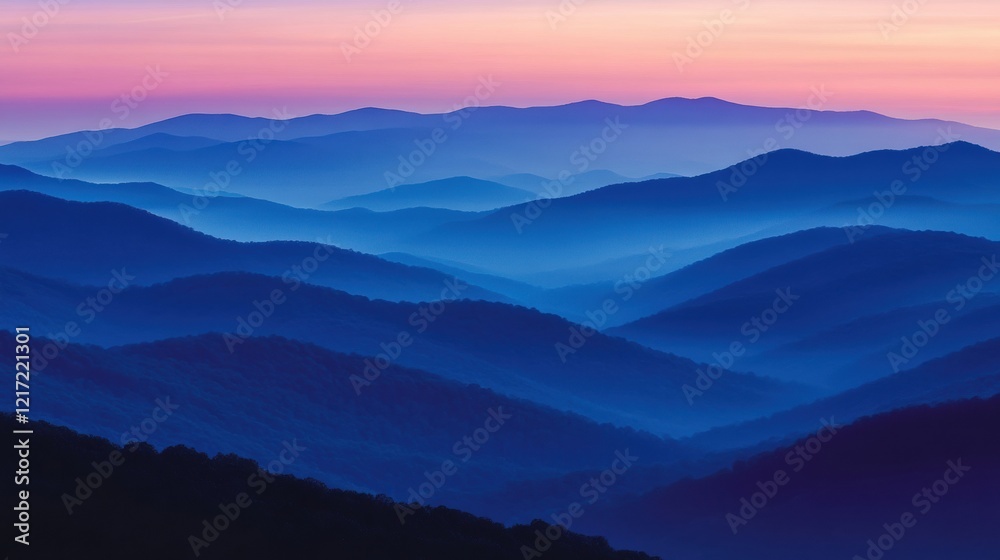 Fototapeta premium Majestic Mountain Range at Sunset