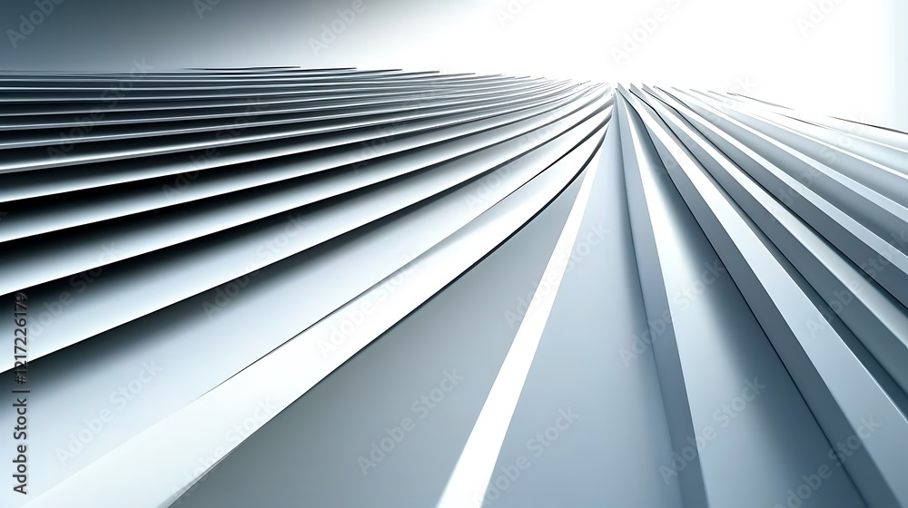 Obraz premium Abstract Silver Curving Lines Design Background