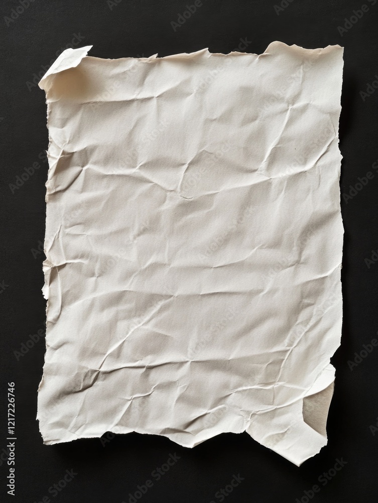 Obraz premium White paper on black surface