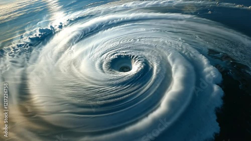 Eye of the cyclone-coming hurricane concept