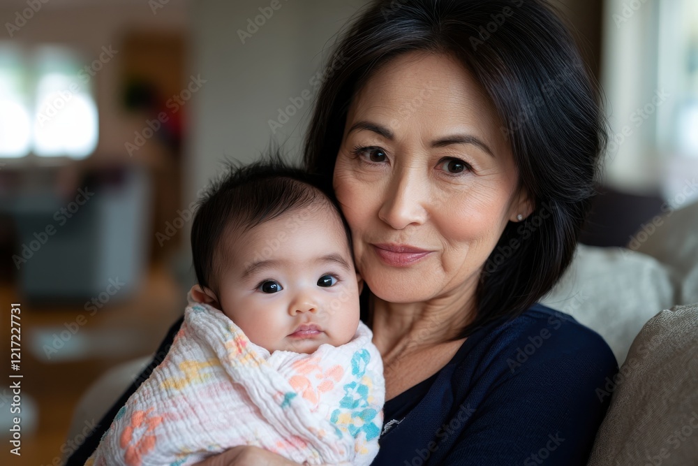 This touching image beautifully captures the love and bond between a grandmother and her grandchild, surrounded by a cozy ambiance that radiates warmth and affection. This touching image beautifully captures the love and bond between a grandmother and her grandchild, surrounded by a cozy ambiance that radiates warmth and affection.