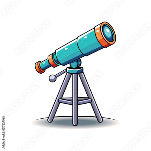 Astronomical telescope vector, telescope vector art illustration