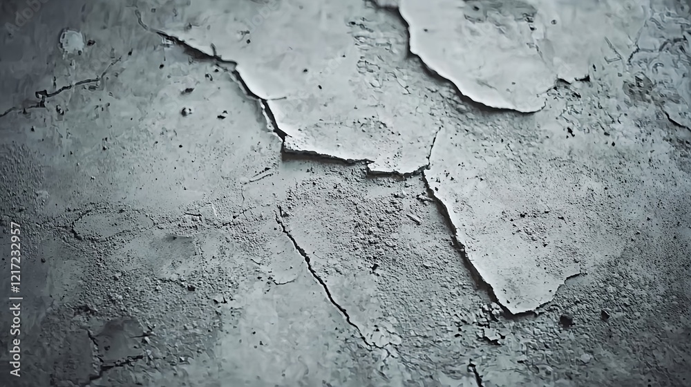 Obraz premium Textured Grungy Concrete Surface with Cracked Detail in Urban Setting