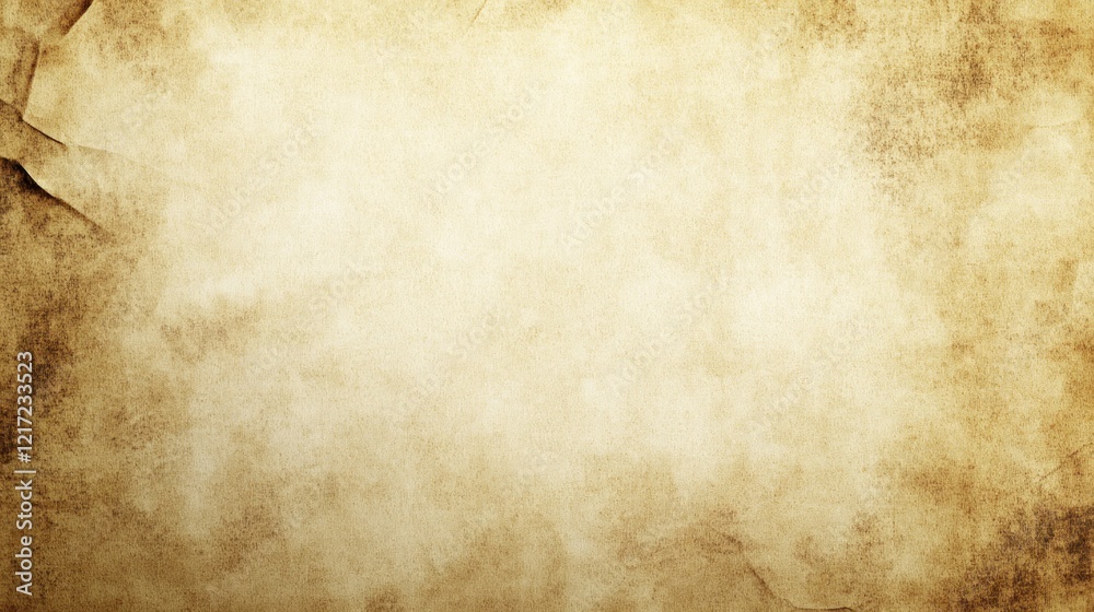 Aged, textured, brown parchment paper background.