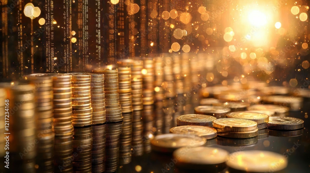 Merging data and monetary visuals to illustrate finance concepts. Merging data and monetary visuals to illustrate finance concepts.