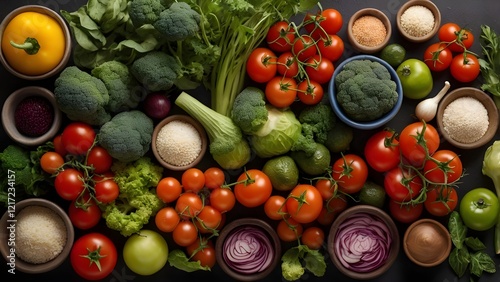 Wallpaper Mural vegetables on background Torontodigital.ca